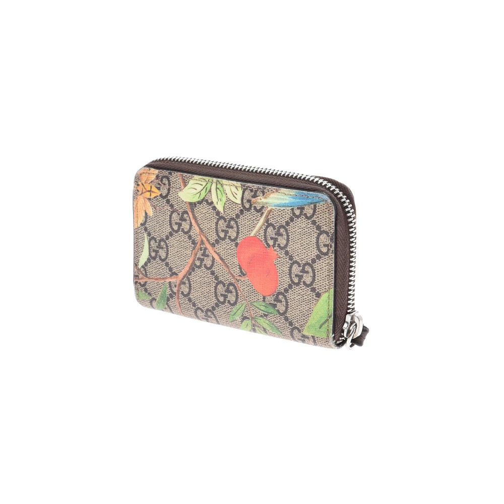 Gucci Beige GG Canvas Around Zip Card Supreme